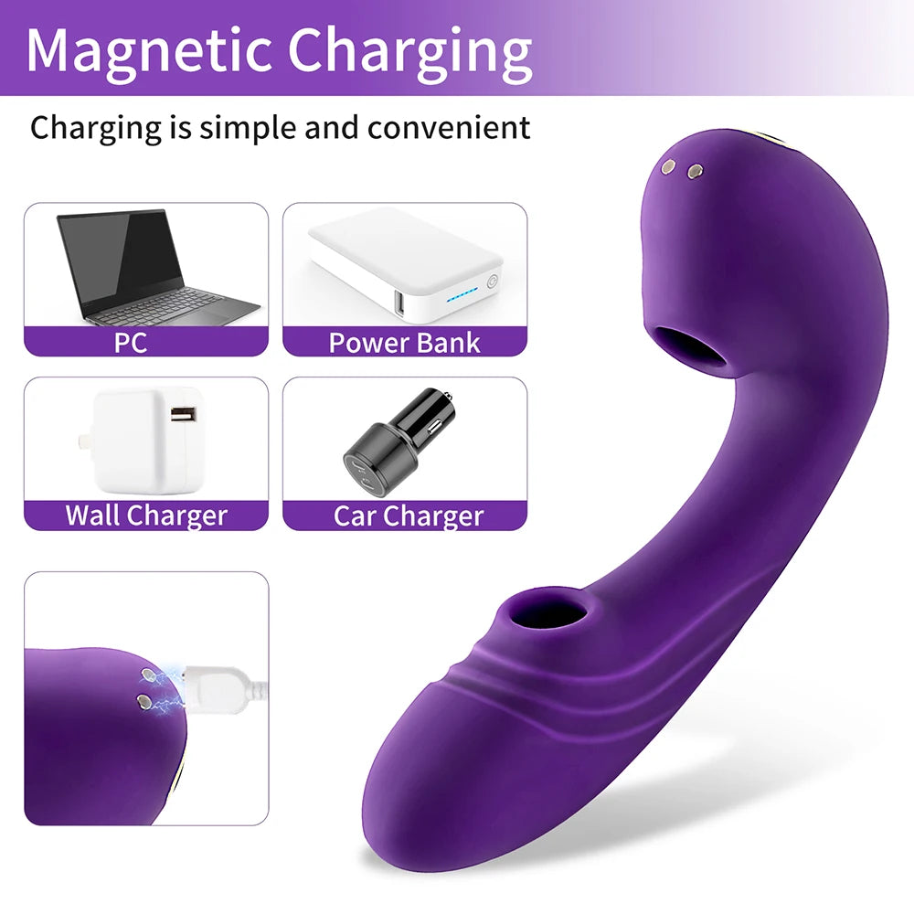 Clitoris Sucker Stimulator for Women Nipple Vibrator Clitorial Dildo Vaginal Suck Panties Massager to Satisfy Sex Toys for Adult