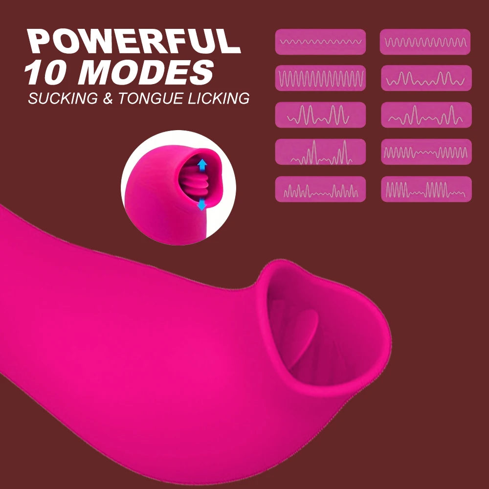 Sucking Vibrater for Women, Clitoral & Nipples Stimulator, 10 Sucking Modes& 10 Licking Modes, Sex Toys for Women And Couples