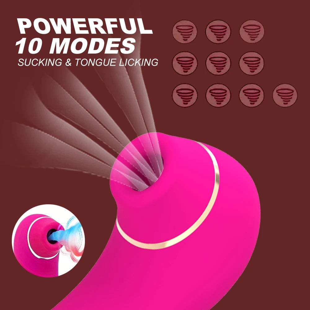 Sucking Vibrater for Women, Clitoral & Nipples Stimulator, 10 Sucking Modes& 10 Licking Modes, Sex Toys for Women And Couples