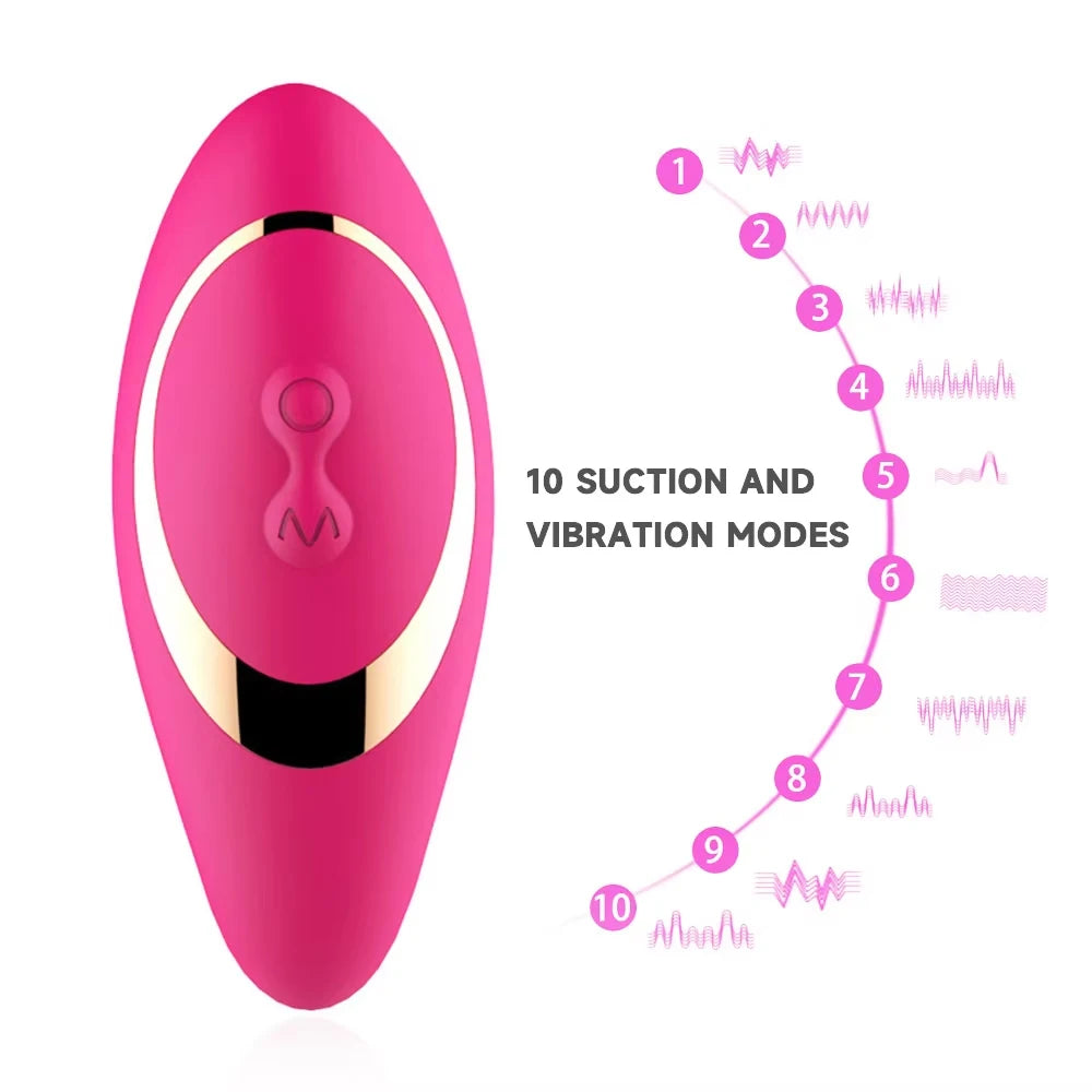 Woman Wear Sucking Tease Vibrator Clitoris Vagina G-Spot Mastubator Dildo Anal Prostate Masturbation Sucker Sex Toys for Couple