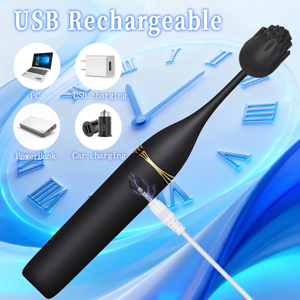 Female Squirting Vibrator Nipple Stimulator High Frequency Personal Massager Wand 2 Silicone Heads Clitoral Vibrator Sex Toys