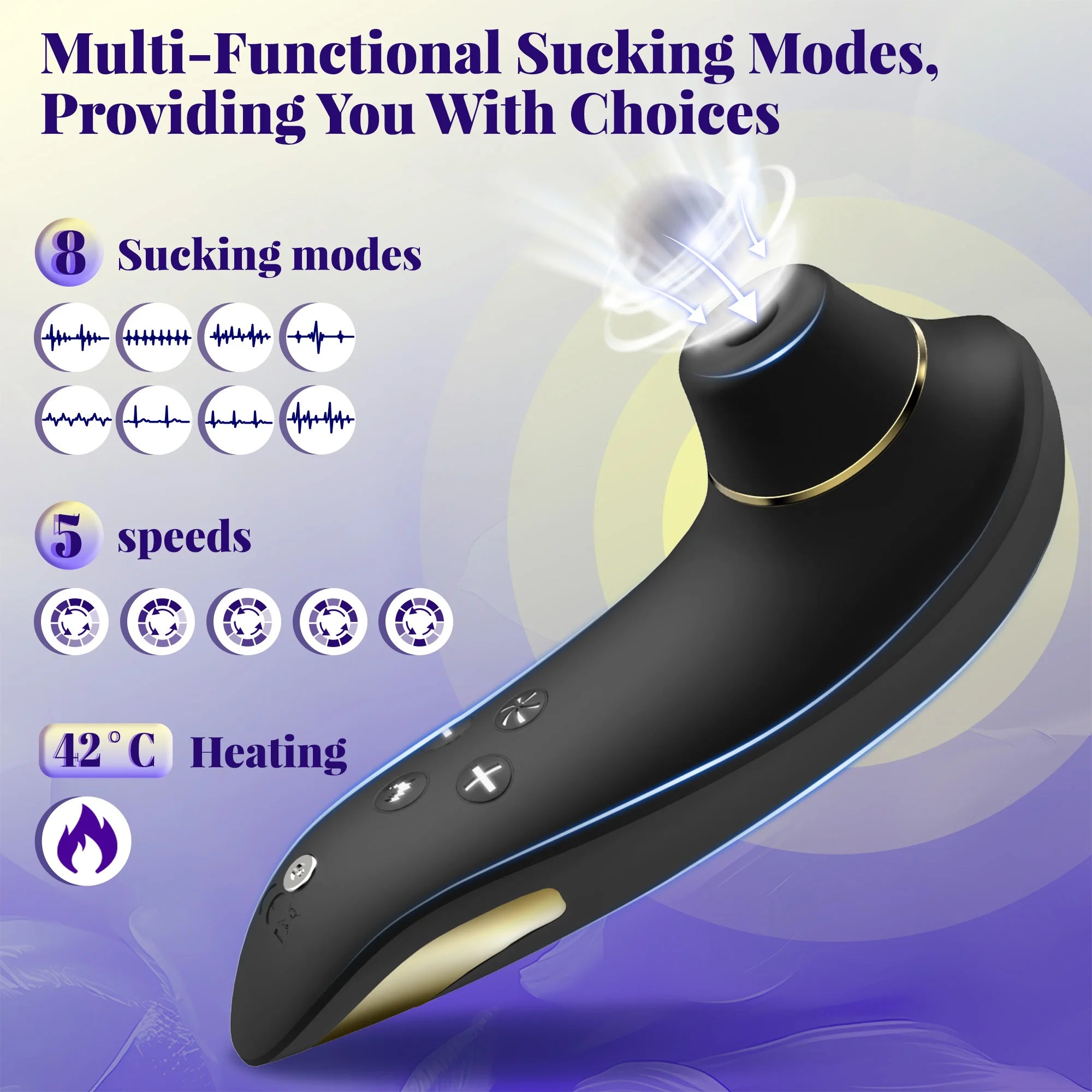 Heating Sucking Vibrator Female 5 Speeds 8 Suck Modes Clitoris Nipple Stimulator Anal Suction Massager Adult Sex Toys for Women