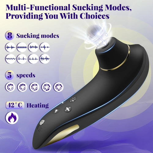 Heating Sucking Vibrator Female 5 Speeds 8 Suck Modes Clitoris Nipple Stimulator Anal Suction Massager Adult Sex Toys for Women