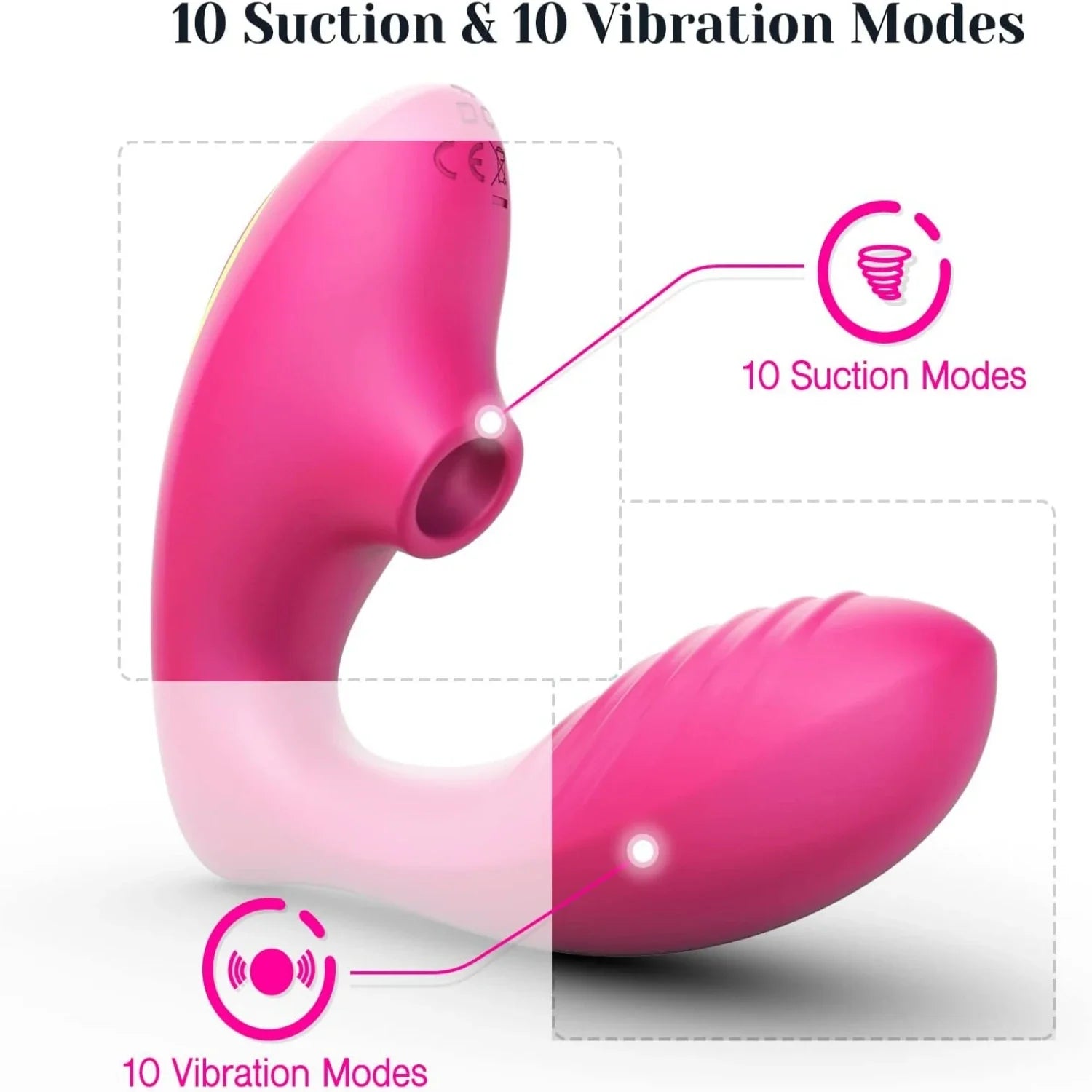 Woman Wear Sucking Tease Vibrator Clitoris Vagina G-Spot Mastubator Dildo Anal Prostate Masturbation Sucker Sex Toys for Couple